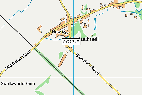 OX27 7NE map - OS VectorMap District (Ordnance Survey)