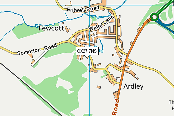 OX27 7NS map - OS VectorMap District (Ordnance Survey)