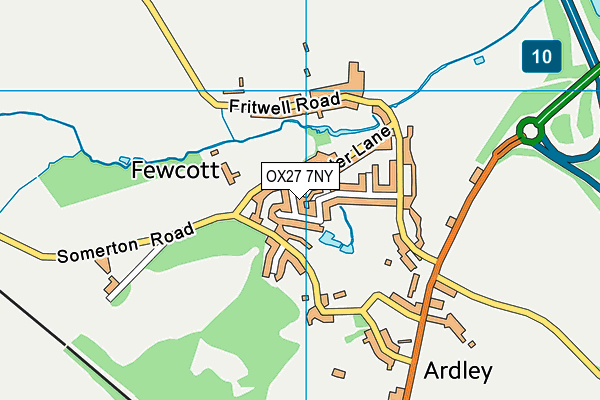 OX27 7NY map - OS VectorMap District (Ordnance Survey)