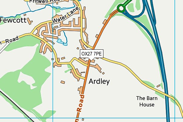 OX27 7PE map - OS VectorMap District (Ordnance Survey)