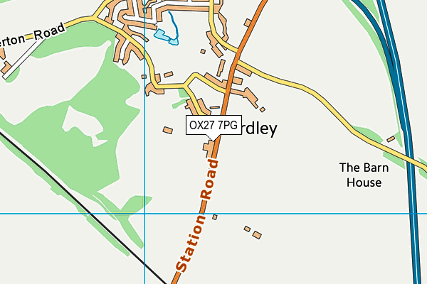 OX27 7PG map - OS VectorMap District (Ordnance Survey)