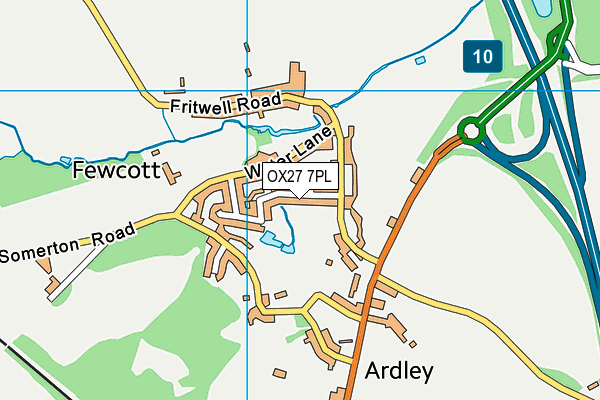 OX27 7PL map - OS VectorMap District (Ordnance Survey)