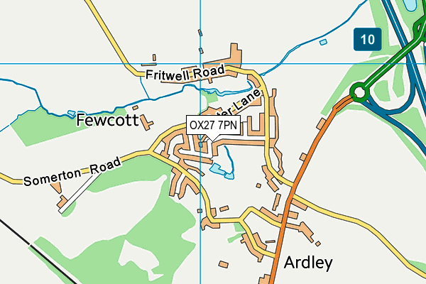 OX27 7PN map - OS VectorMap District (Ordnance Survey)