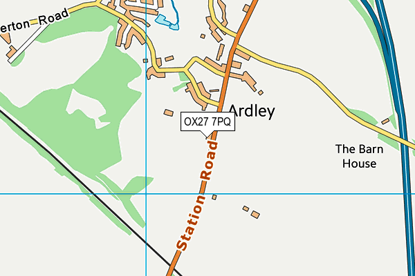 OX27 7PQ map - OS VectorMap District (Ordnance Survey)