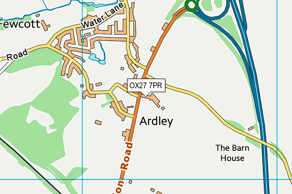 OX27 7PR map - OS VectorMap District (Ordnance Survey)