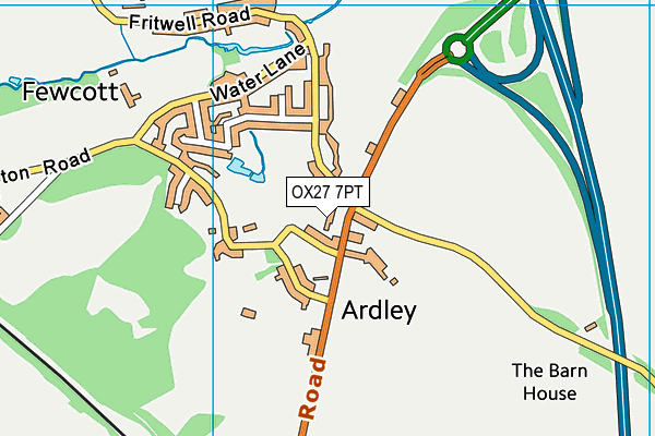 OX27 7PT map - OS VectorMap District (Ordnance Survey)