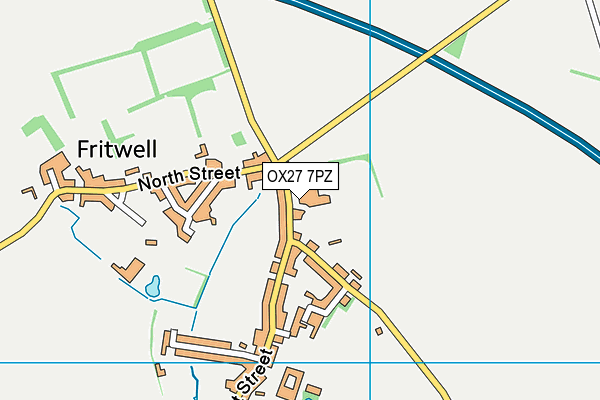 OX27 7PZ map - OS VectorMap District (Ordnance Survey)