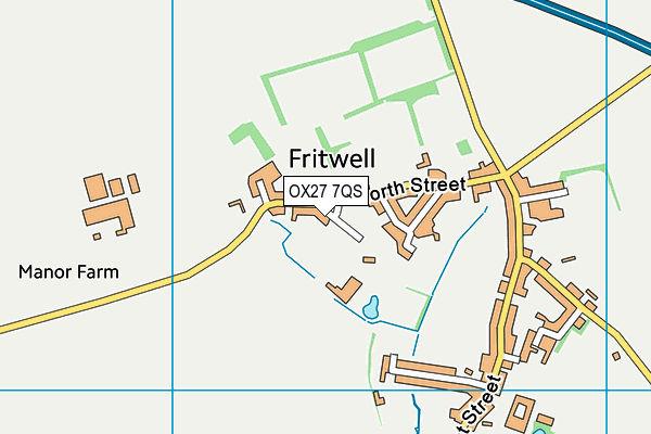 OX27 7QS map - OS VectorMap District (Ordnance Survey)