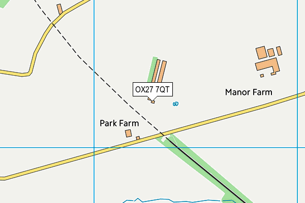 OX27 7QT map - OS VectorMap District (Ordnance Survey)