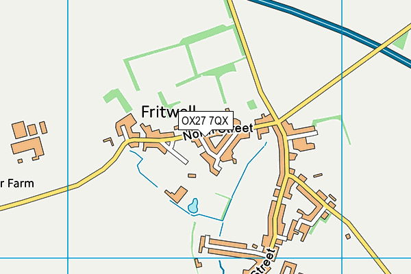 OX27 7QX map - OS VectorMap District (Ordnance Survey)