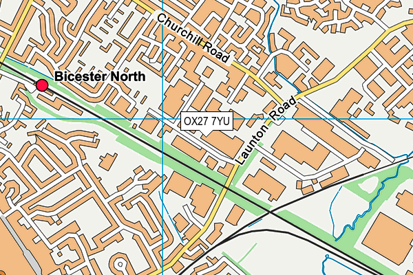 OX27 7YU map - OS VectorMap District (Ordnance Survey)