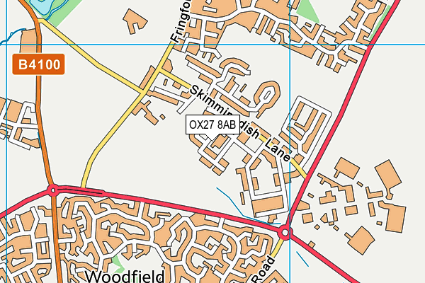 OX27 8AB map - OS VectorMap District (Ordnance Survey)