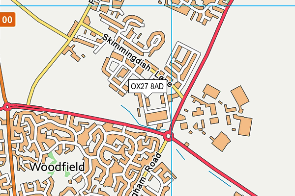 OX27 8AD map - OS VectorMap District (Ordnance Survey)