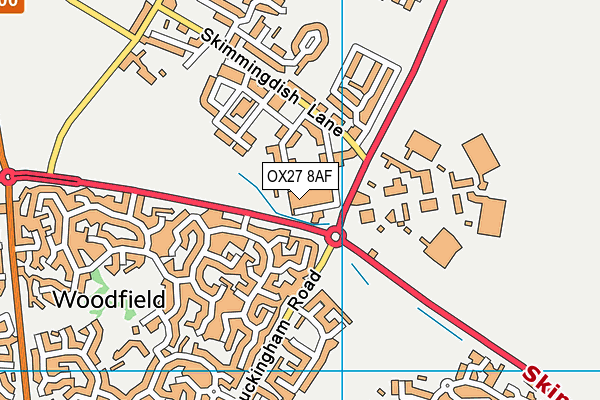 OX27 8AF map - OS VectorMap District (Ordnance Survey)