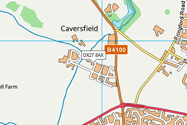 OX27 8AX map - OS VectorMap District (Ordnance Survey)