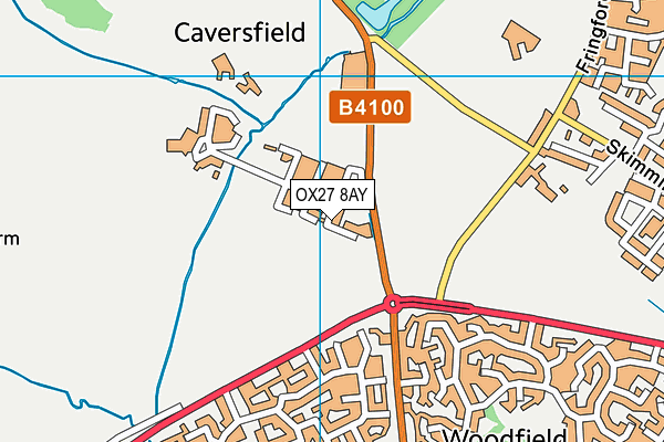 OX27 8AY map - OS VectorMap District (Ordnance Survey)