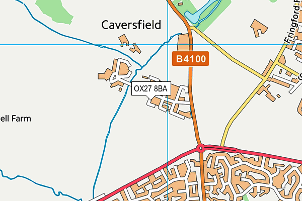 OX27 8BA map - OS VectorMap District (Ordnance Survey)