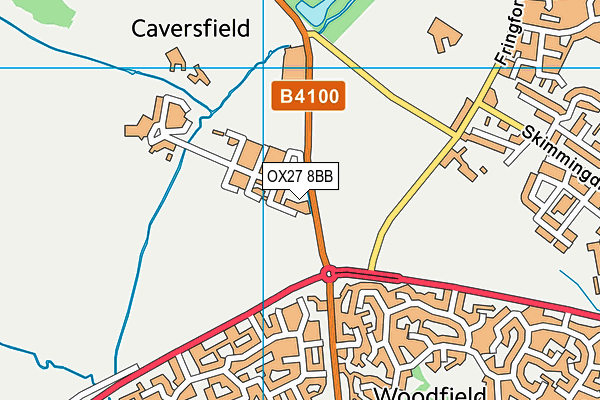 OX27 8BB map - OS VectorMap District (Ordnance Survey)