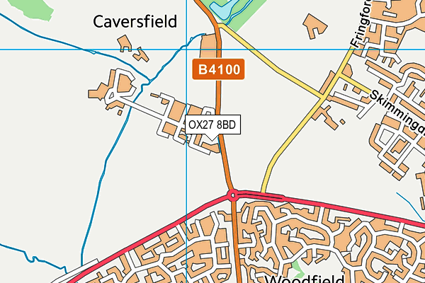 OX27 8BD map - OS VectorMap District (Ordnance Survey)