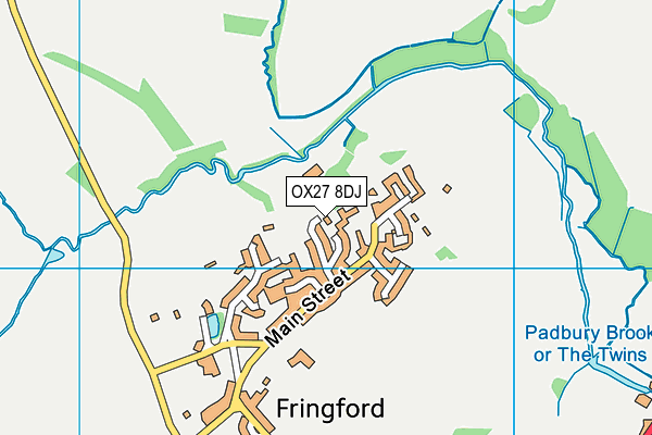 OX27 8DJ map - OS VectorMap District (Ordnance Survey)