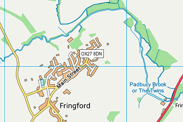 OX27 8DN map - OS VectorMap District (Ordnance Survey)