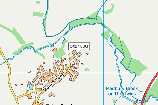 OX27 8DQ map - OS VectorMap District (Ordnance Survey)