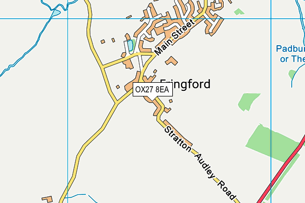 OX27 8EA map - OS VectorMap District (Ordnance Survey)