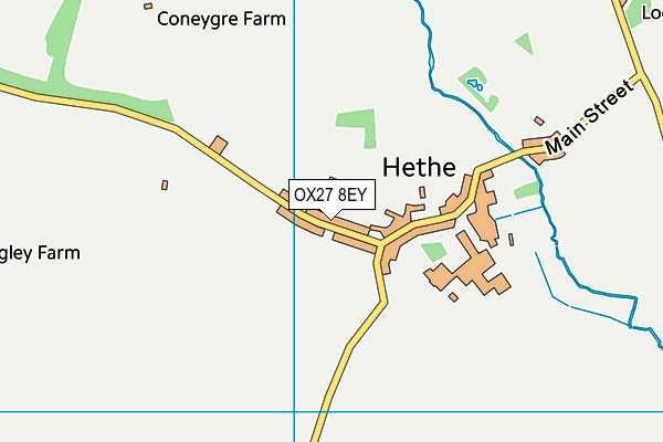 Hethe Recreation Ground map (OX27 8EY) - OS VectorMap District (Ordnance Survey)