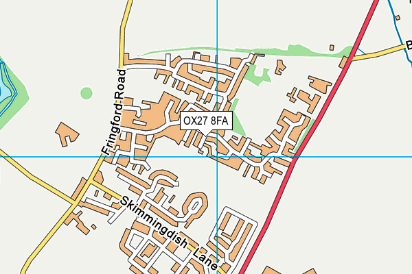 OX27 8FA map - OS VectorMap District (Ordnance Survey)