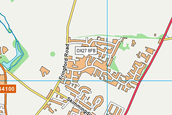 OX27 8FB map - OS VectorMap District (Ordnance Survey)