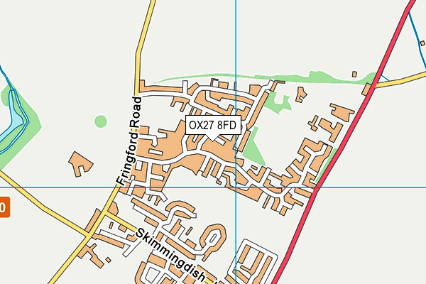 OX27 8FD map - OS VectorMap District (Ordnance Survey)