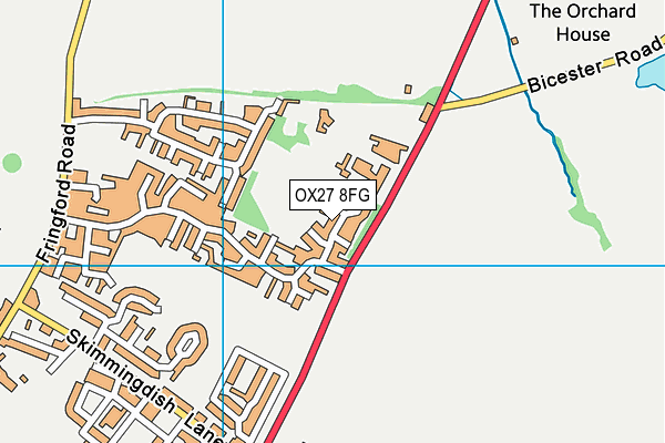 OX27 8FG map - OS VectorMap District (Ordnance Survey)