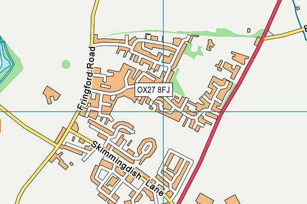 OX27 8FJ map - OS VectorMap District (Ordnance Survey)