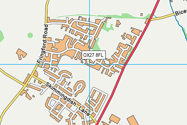 OX27 8FL map - OS VectorMap District (Ordnance Survey)