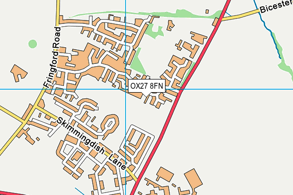 OX27 8FN map - OS VectorMap District (Ordnance Survey)