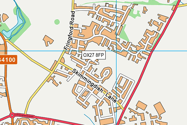 OX27 8FP map - OS VectorMap District (Ordnance Survey)