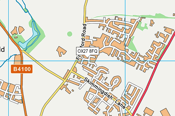 OX27 8FQ map - OS VectorMap District (Ordnance Survey)