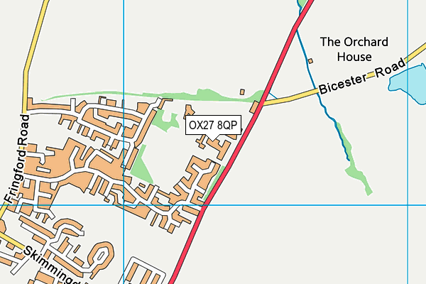 OX27 8QP map - OS VectorMap District (Ordnance Survey)