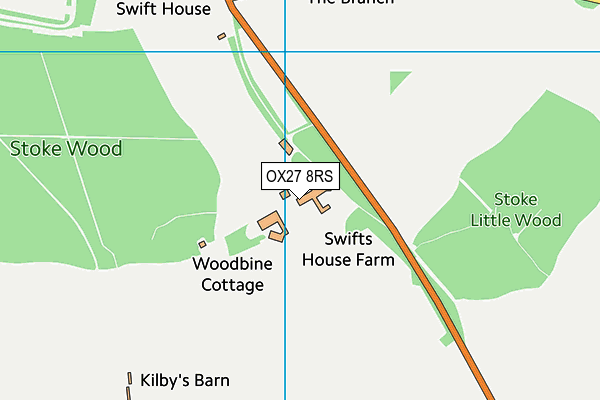 OX27 8RS map - OS VectorMap District (Ordnance Survey)