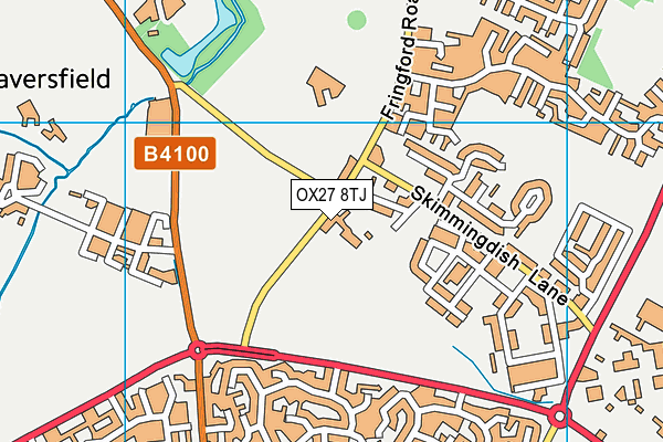 OX27 8TJ map - OS VectorMap District (Ordnance Survey)