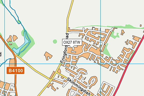 OX27 8TW map - OS VectorMap District (Ordnance Survey)