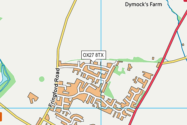 OX27 8TX map - OS VectorMap District (Ordnance Survey)