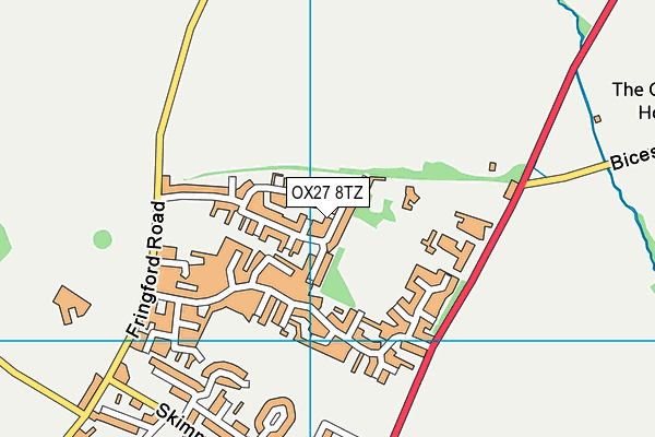 OX27 8TZ map - OS VectorMap District (Ordnance Survey)