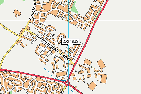 OX27 8US map - OS VectorMap District (Ordnance Survey)