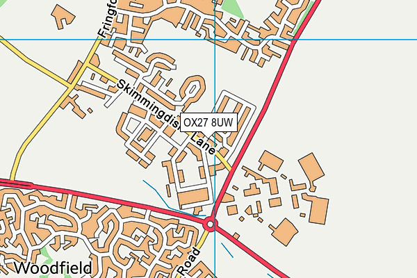 OX27 8UW map - OS VectorMap District (Ordnance Survey)