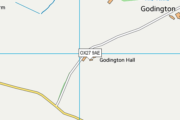 OX27 9AE map - OS VectorMap District (Ordnance Survey)