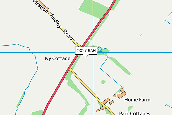 OX27 9AH map - OS VectorMap District (Ordnance Survey)