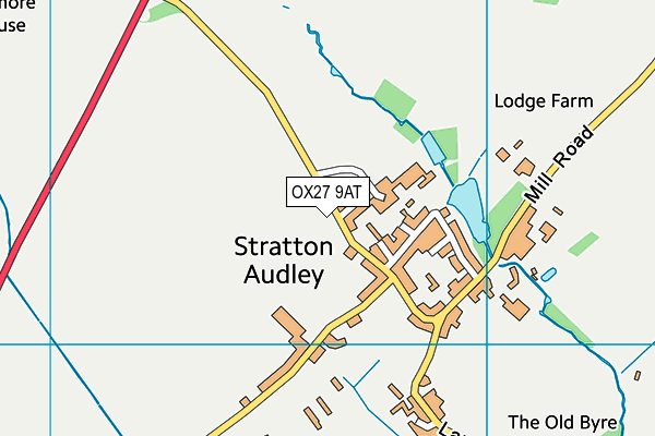 OX27 9AT map - OS VectorMap District (Ordnance Survey)