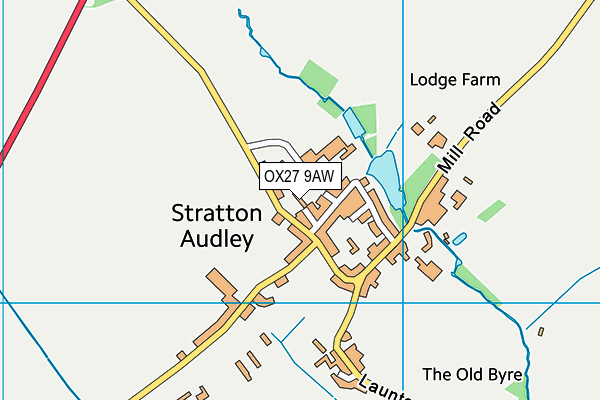 OX27 9AW map - OS VectorMap District (Ordnance Survey)