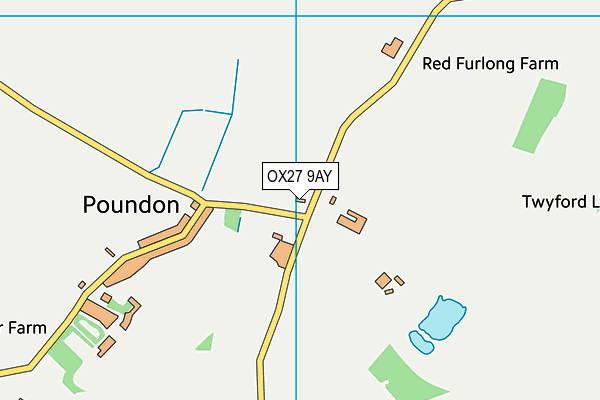 OX27 9AY map - OS VectorMap District (Ordnance Survey)